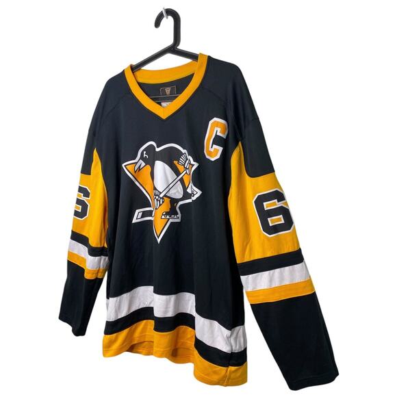 Fanatics Vintage Hockey Pittsburgh Penguins Mario Lemieux Jersey 66 Men’s XL - Picture 2 of 6